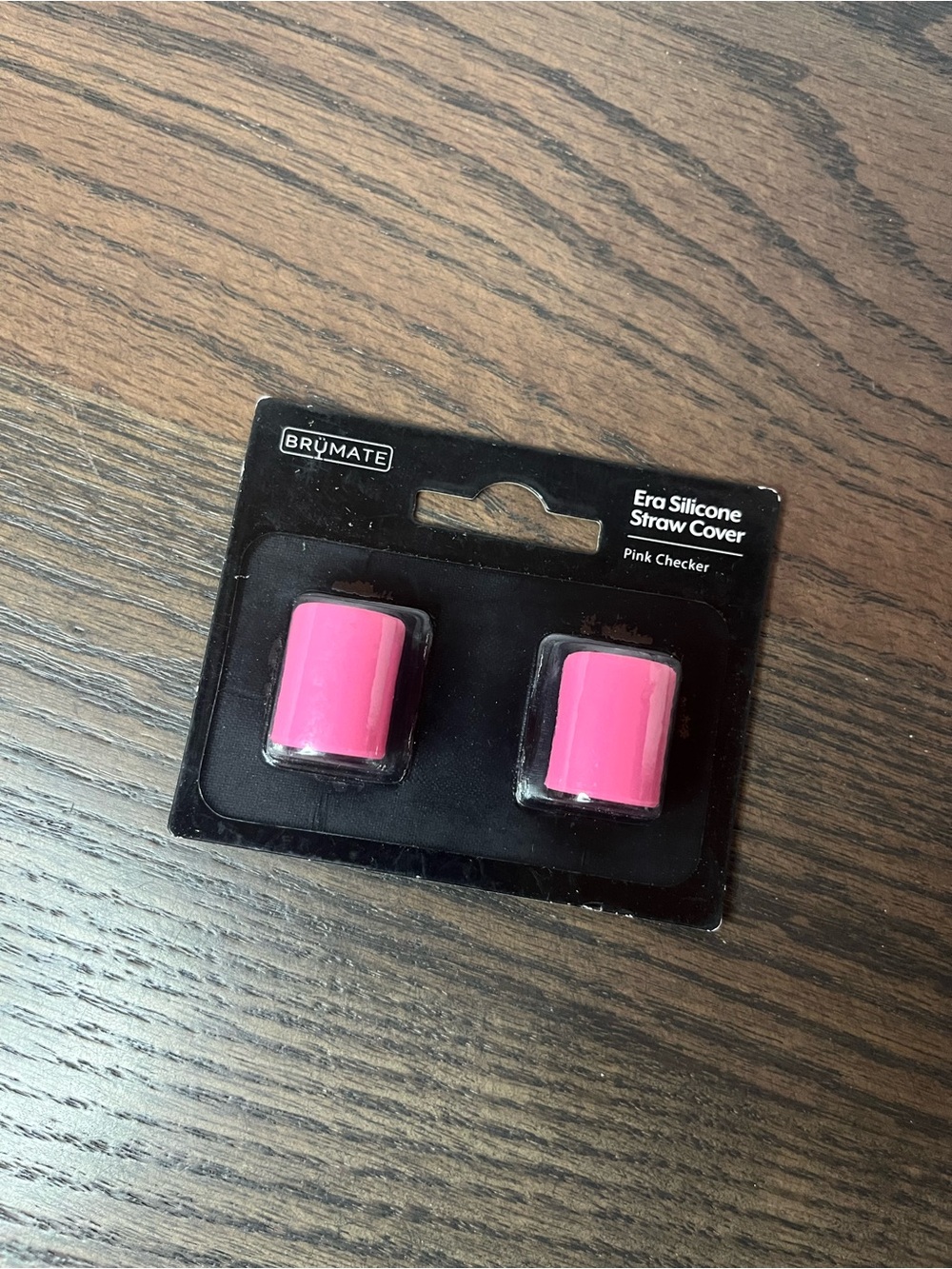 NEW! Brumate Era Silicone Straw Covers Pink Checker 2 Pack